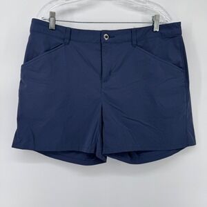 Patagonia Women's Size 14 Navy Blue Nylon Blend Hiking Outdoor Shorts